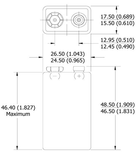 6 Volt Battery Dimensions