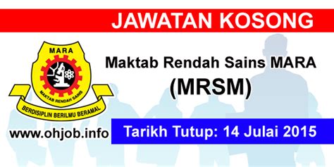 Maktab rendah sains mara vector is now downloading. Jawatan Kosong Maktab Rendah Sains MARA (MRSM) (14 Julai ...