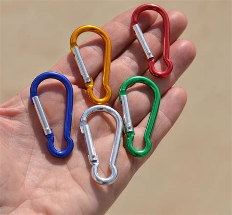 Bulk 20 Mini Carabiner Clips Multi Color Aluminum F378 Etsy