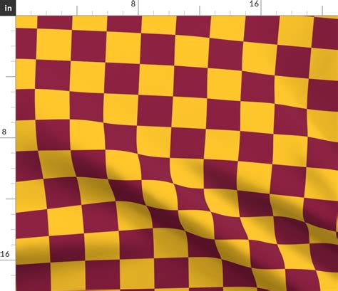 Large Maroon And Gold Checkered Fabric Spoonflower