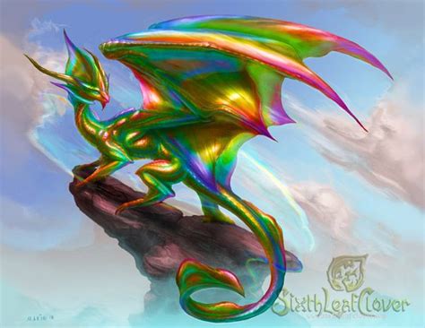 Prismatic Dragon By The Sixthleafclover On Deviantart Fairy Dragon