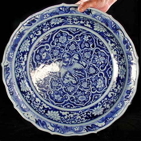 Antique Chinese Blue White Porcelain Plate Desenler