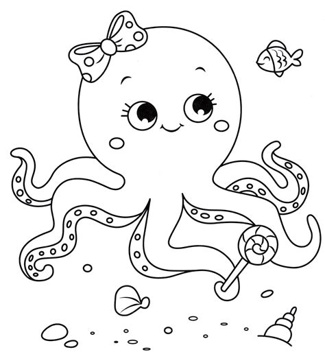 Octopus Printable Coloring Pages
