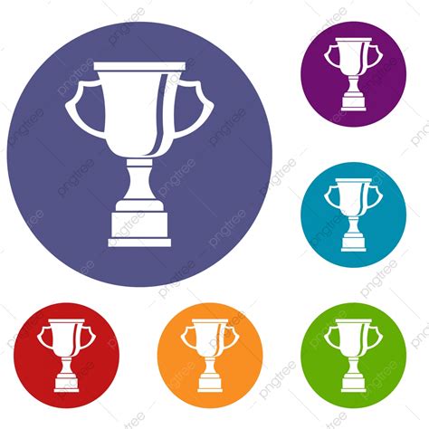 Cup For Win Icons Set Cup Icons Set Collection Png And Vector With