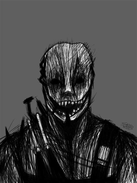 My Dark Sketch Style Drawing Of The Trapper From Dead By Daylight The