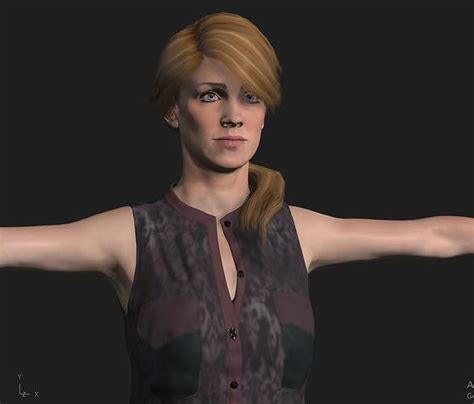 3d model character woman vr ar low poly cgtrader