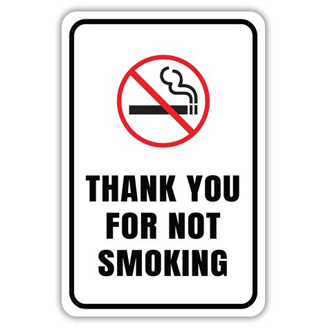 Thank You For Not Smoking American Sign Company