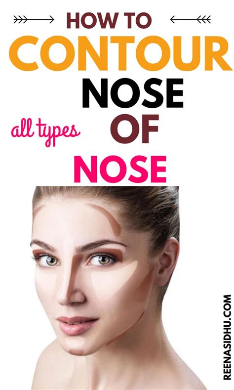If the lower end of the nose is pointed downwards and is pointed almost near the lips, it is called the nubian nose. How To Contour Nose: For Every Nose Type! | Nose contouring, Contouring techniques, Nose types