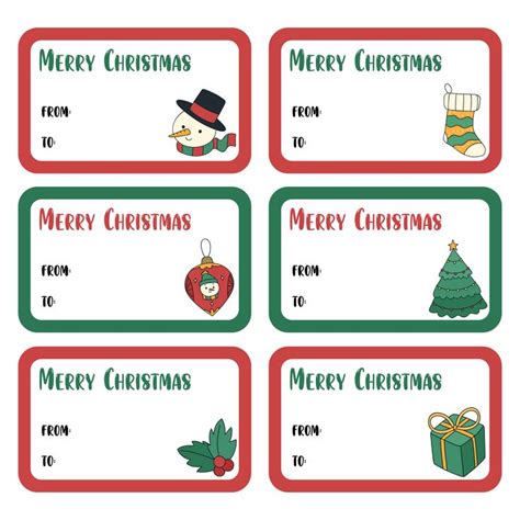 Best Christmas Printable Labels Templates Christmas Printable