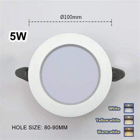 Siv Led Downlight Recessed Pin Lights Panel Ceiling Light 3 Color Temperature 2 Years Warranty