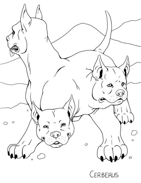 Grande Cerberus Para Colorir Imprimir E Desenhar Colorirme