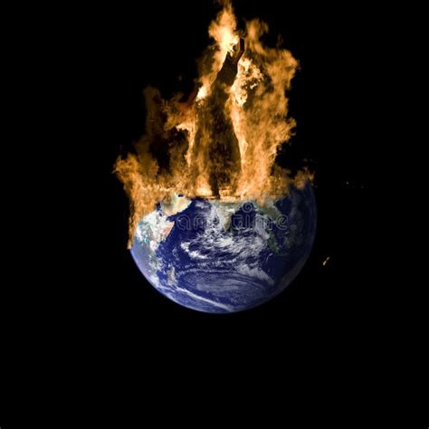 Earth On Fire Stock Image Image Of Ecology Earth Flames 2411387