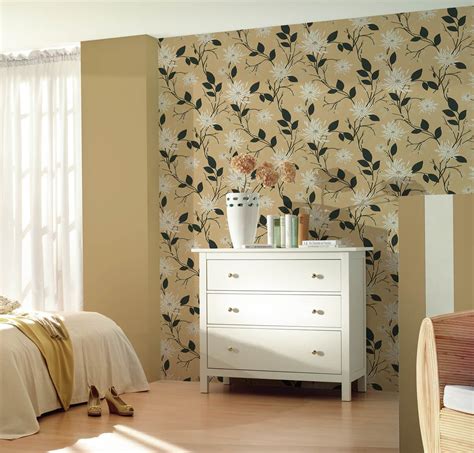 Floral Modern Nature Wallpaper In Grey And Cream Design By Bd Wall