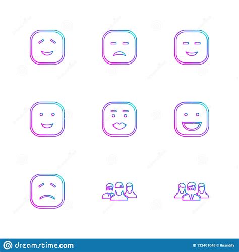 Emoji Emoticon Smiley Eps Ikony Ustawia Wektor Ilustracja Wektor