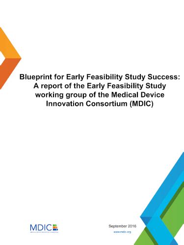 Early Feasibility Studies Medical Technology Development Mdic