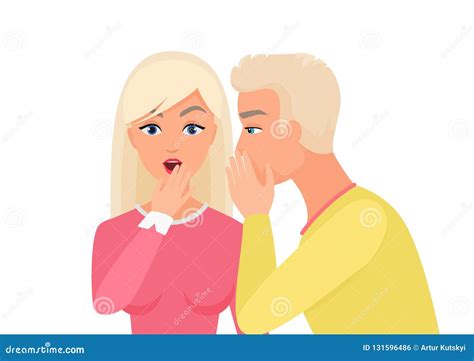Gossiping People People Spread Rumors Vector Illustration