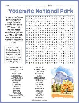 Your kids can have an adventure on their neighborhood block. Yosemite Word Search FUN | Yosemite national park ...