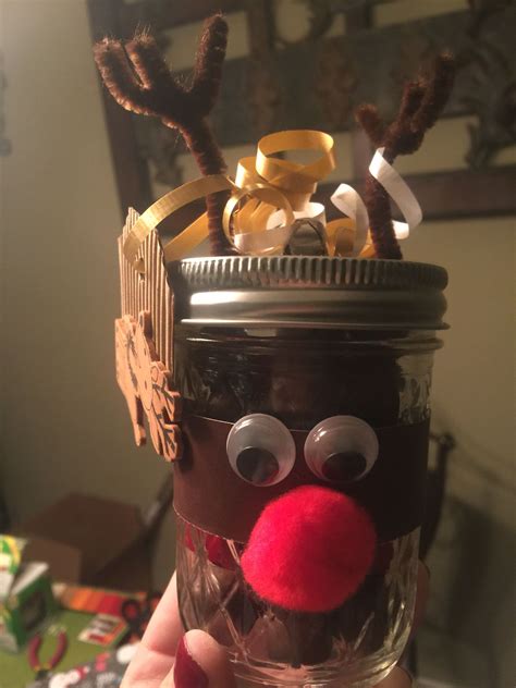 Day 7 Reindeer Noses Mason Jar Filled With Whoppers And A Few Cherry Sours Reindeer Noses