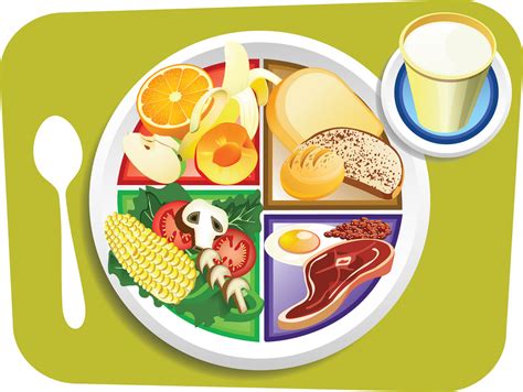 Food My Plate Breakfast Portions Clip Art Library