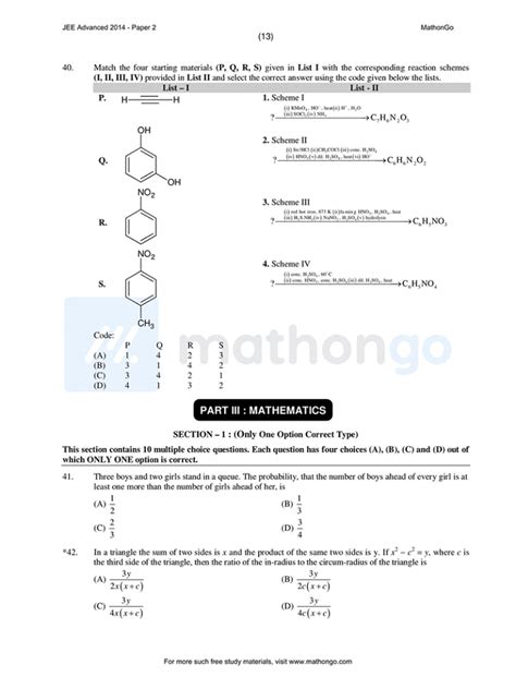 This includes iit jee advanced past year questions papers for chemistry, physics and mathematics questions with solution. JEE Advanced 2014 Question Paper-2 with Solutions - PDF ...
