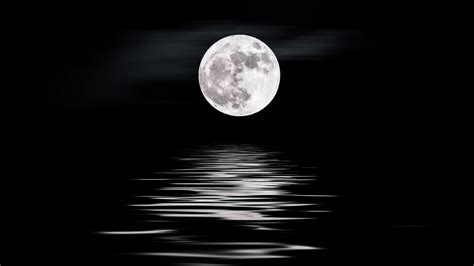 Hd Wallpaper Supermoon Moonlight Full Moon Qinghai Lake Saltwater