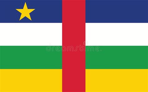 Central African Republic Flag Vector Graphic Rectangle Central African