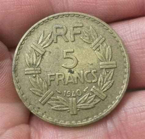 💥 France 5 Francs 1940 Lavrillier Bronze Alu 💰 948m01 Ebay