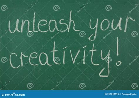 Unleash your creativity stock image. Image of label - 215298595
