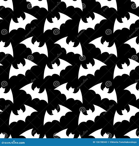 Halloween Flying Bat Halloween Black Seamless Pattern Wallpaper