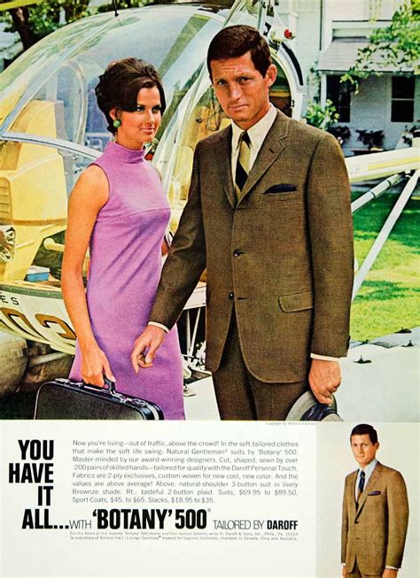 1968 Ad Vintage Botany 500 Business Suit Fashion 60 S Style Ymma3 Suits Fashion 60s Style