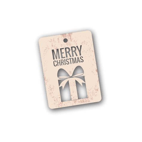 Die cut christmas gift tag  Transparent PNG & SVG vector