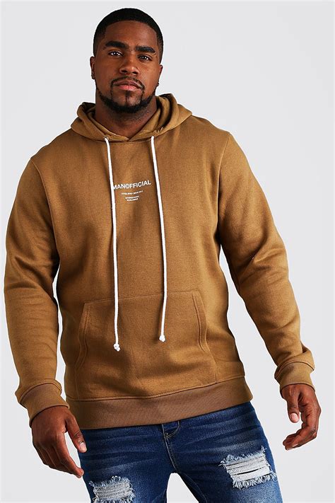 Big And Tall Man Official Hoodie With Drawcord Boohoo Clothes For Big
