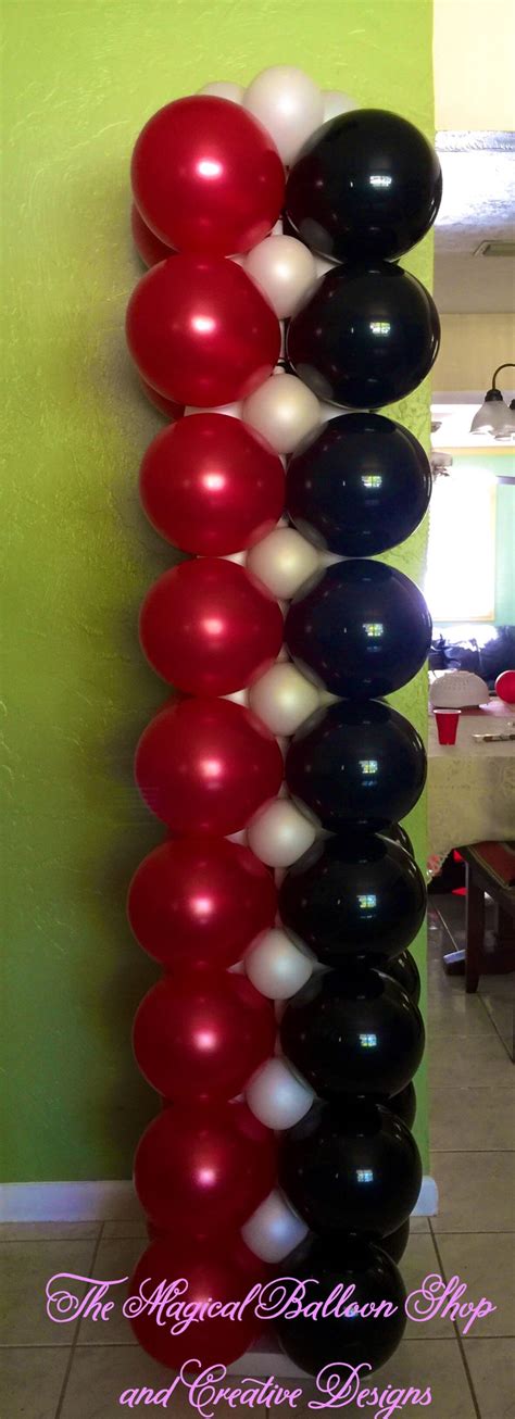 Black And Red Balloon Column Balloon Columns Red Balloon Black