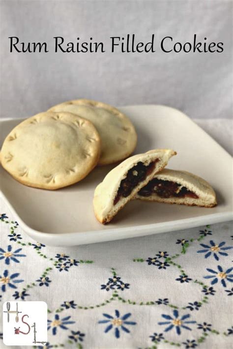 Put the raisin filled cookie dough into the preheated oven. Rum Raisin Filled Cookies | Homespun Seasonal Living