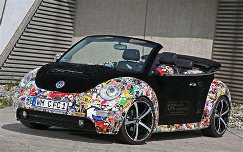 Stickerbombed 2010 Vw New Beetle Convertible Glorious Car