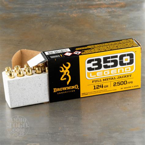 350 Legend Ammo 200 Rounds Of 124 Grain Full Metal Jacket Fmj By