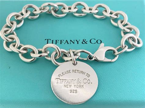 Authentic Tiffany And Co Silver Circle Tag Charm Bracelet Etsy In 2020