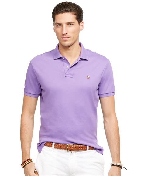 Polo Ralph Lauren Pima Soft Touch Polo Shirt In Purple For Men Lyst