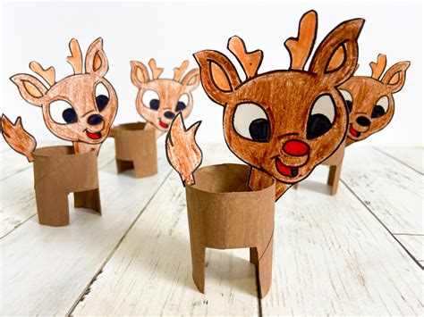 Toilet Paper Roll Reindeer Winter Holiday Craft With Free Printable