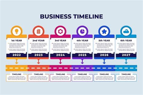Premium Vector Annual Plan Timeline Company Infographic