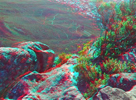 Cape Town Table Mountain In Anaglyph 3d Red Blue Glasses To View A