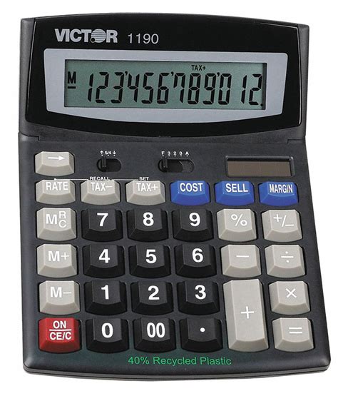 Victor Executive Desktop Calculator 43kv401190 Grainger