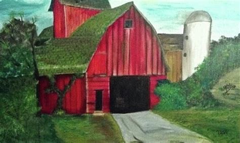 The Red Barn Painting By Lisa George Fine Art America