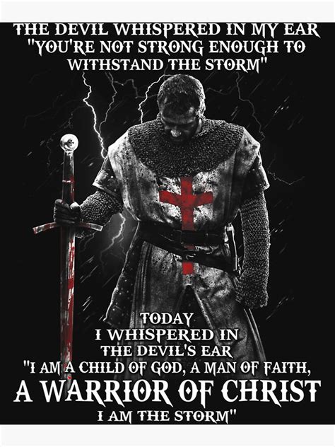 A Warrior Of Christ Poster For Sale By Wriunimso Redbubble