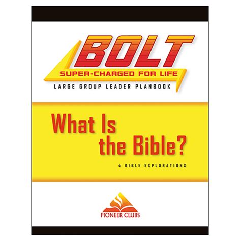 Bolt What Is The Bible Large Group Planbook Digital Download Pioneer Clubs