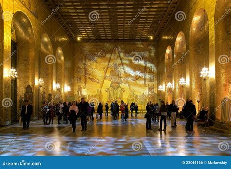 Golden Hall Of The Stockholm City Hall Editorial Photo Image Of