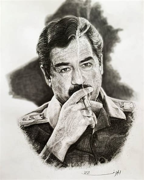Saddam Hussain Drawing By Ellaf Yasir Saatchi Art