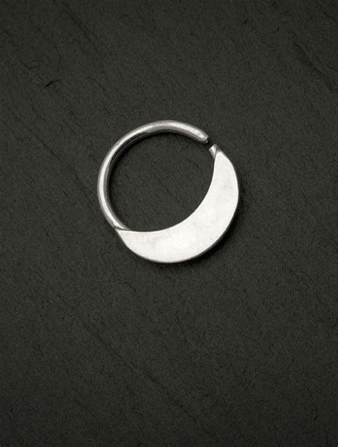 crescent moon septum ring — zula jewelry