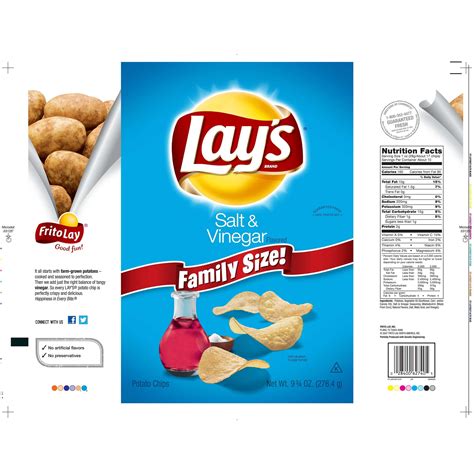 Lays Potato Chips Nutrition Facts Label