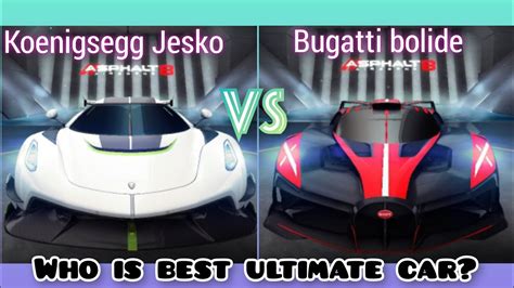 Asphalt Koenigsegg Jesko Vs Bugatti Bolide Full Comparison Youtube